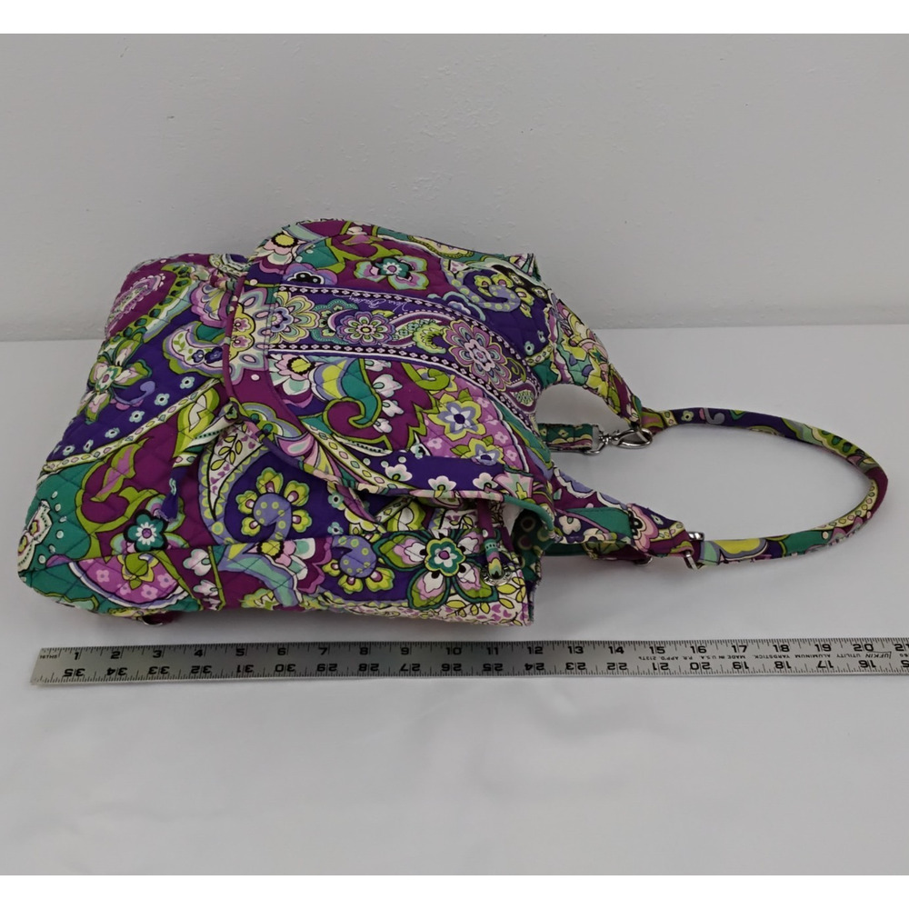 Vera Bradley Quilted Backpack Heather Purple Paisley Print Top Handle #J5585 - Picture 15 of 15